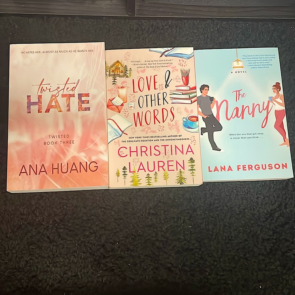Three romance novels 🥰